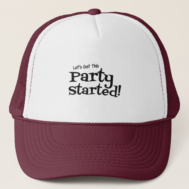 Gorra De Camionero Comencemos este Fiesta (Anverso)