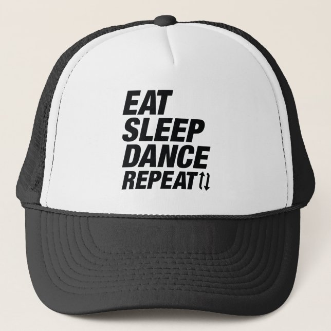 Gorra De Camionero Comer Dormir Bailar Repetir (Anverso)