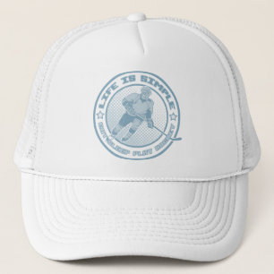 Gorra De Camionero Comer, dormir, jugar al hockey