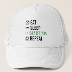 Gorra De Camionero Comer. Dormir. Martinis. Repetir.