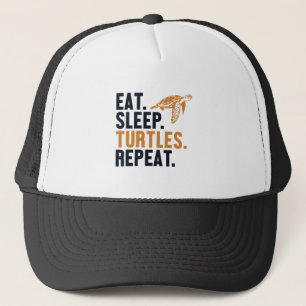 Gorra De Camionero Comer Dormir Tortugas Repetir Tortuga Pintada Aman