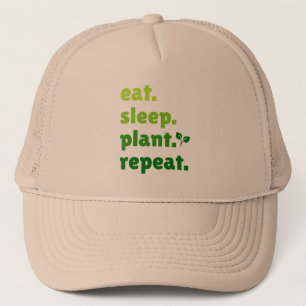 Gorra De Camionero Comer la planta de sueño repetidamente jardinera L