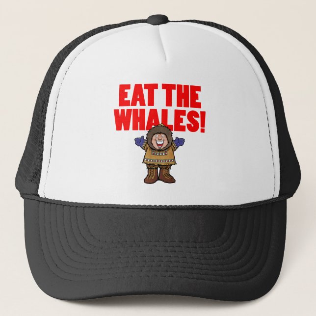 Gorra De Camionero Comer las ballenas (Anverso)