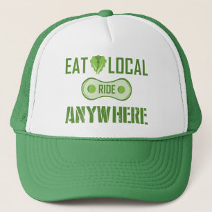 Gorra De Camionero Comer local, ir a cualquier lugar
