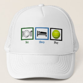 Gorra De Camionero Comer Sleep Play Tennis