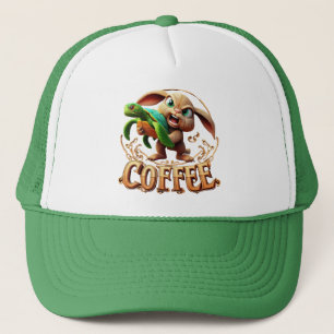 Gorra De Camionero Comercio de Bunnys: Tortuga para el café me compra