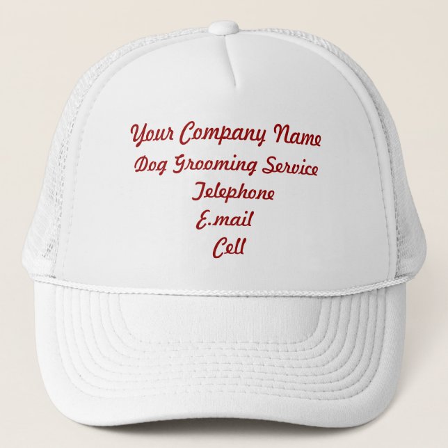 GORRA DE CAMIONERO COMERCIOS - PREPARACIÓN DEL PERRO (Anverso)