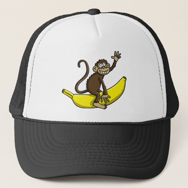 Gorra De Camionero comic monkey banana cowboy sheriff (Anverso)