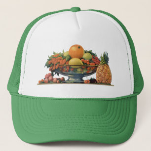 Gorra De Camionero Comida antigua, Frutas surtidas en un tazón