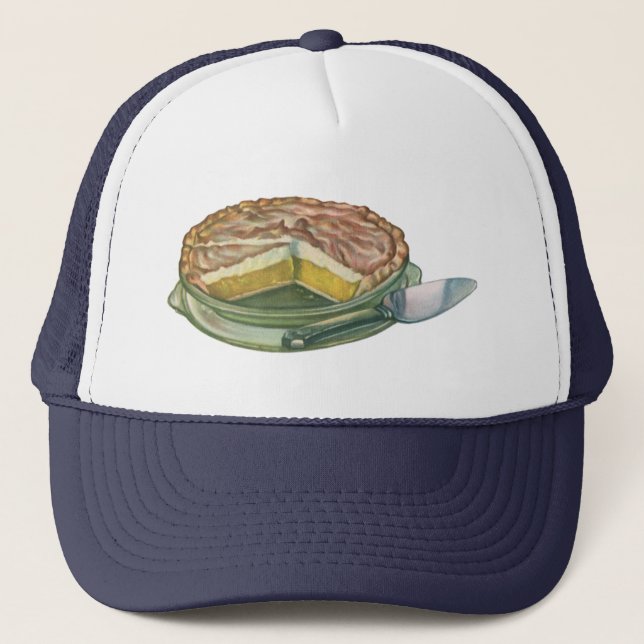 Gorra De Camionero Comida antigua, tarta de merengue de limón de post (Anverso)
