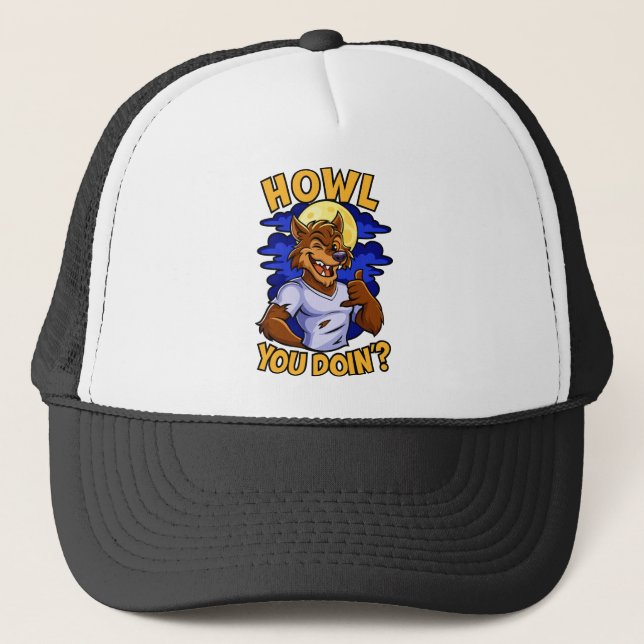 Gorra De Camionero ¿Cómo Aúllas? (Anverso)