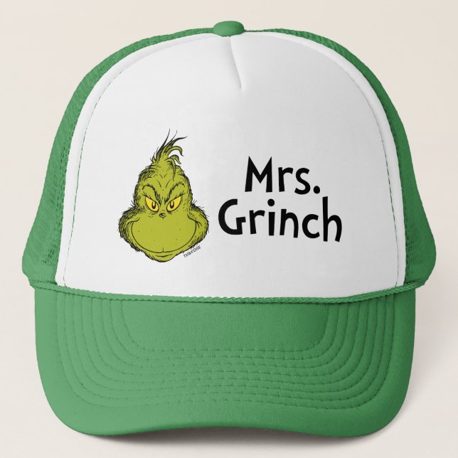 Gorra De Camionero Cómo Grinch Stole Navidades | Sra. Grinch (Anverso)