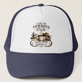 Gorra De Camionero Como Mis Vaqueros Como Mi Café
