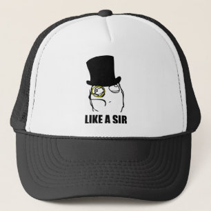 Gorra De Camionero Como un sir Monocle Rage Face Meme