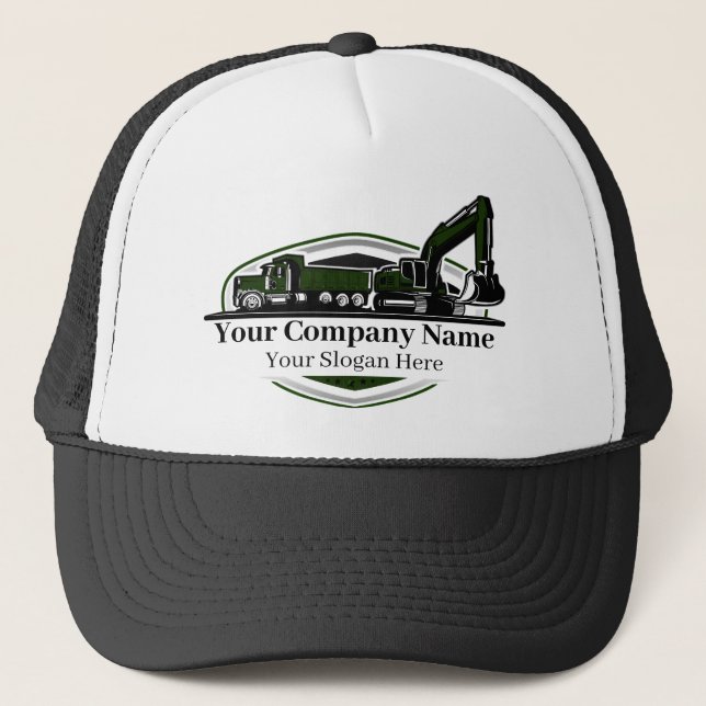 Gorra De Camionero Compañía Constructora Profesional de Equipo Pesado (Anverso)