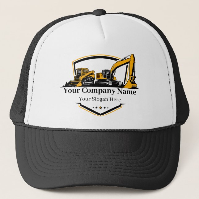 Gorra De Camionero Compañía Constructora Profesional de Equipo Pesado (Anverso)