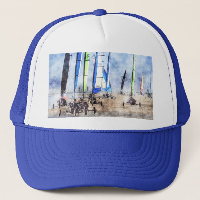 Gorra De Camionero Competencia de las Carreras de Cefn Sidan Blokart (Anverso)