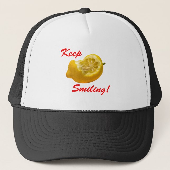 Gorra De Camionero Composición de limón ¡Sigue sonriendo! (Anverso)