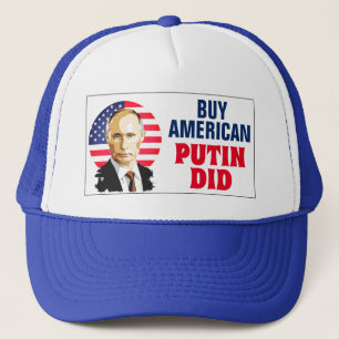 Gorra De Camionero "Compre al americano. Putin hizo" con la bandera