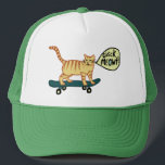 Gorra De Camionero Comprobar Meowt Punny Skateboarding Cat<br><div class="desc">¡CHECK MEOWT! ¿Has visto alguna vez a un gato de patinaje? Echa un vistazo a este gracioso gorra de gatos y revisa mi tienda para ver más artículos como tazas,  pegatinas y más. Y por supuesto más cosas de gatos también. Personalizar esto con un nombre u otro texto.</div>