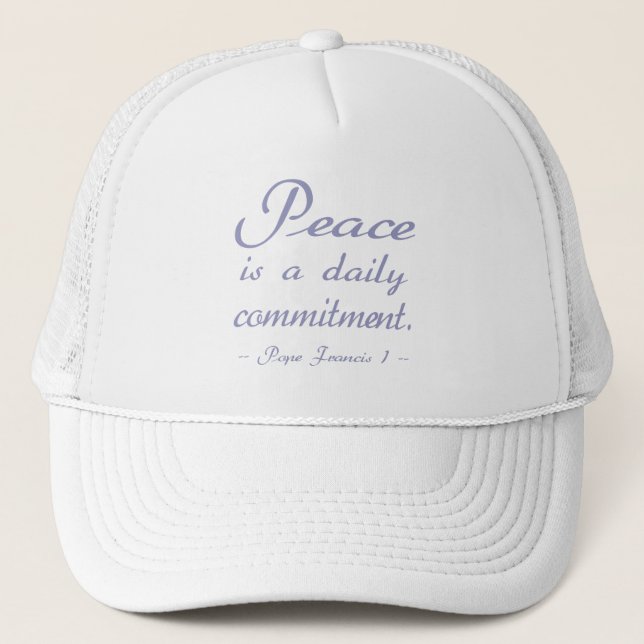 Gorra De Camionero Compromiso de paz del Papa Francisco (Anverso)