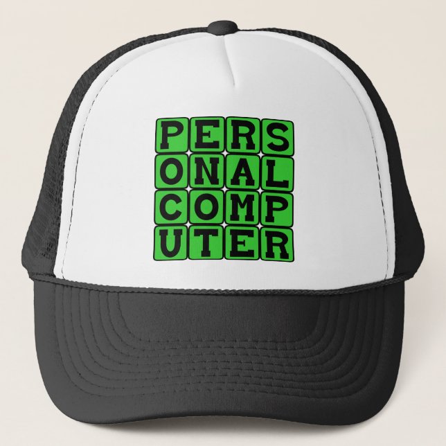 Gorra De Camionero Computadora Personal, Dispositivo de Cómputo (Anverso)