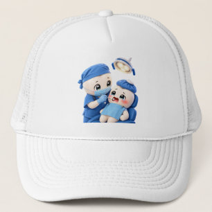 Gorra de camionero con bebé paciente dentista lind