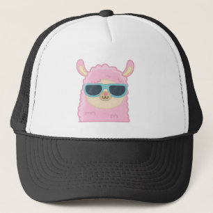 Gorra de camionero con cara de llama linda con gaf