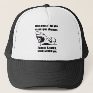 Gorra de camionero con cita divertida de tiburón –