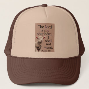 Gorra de camionero con cordero cristiano Salmo 23: