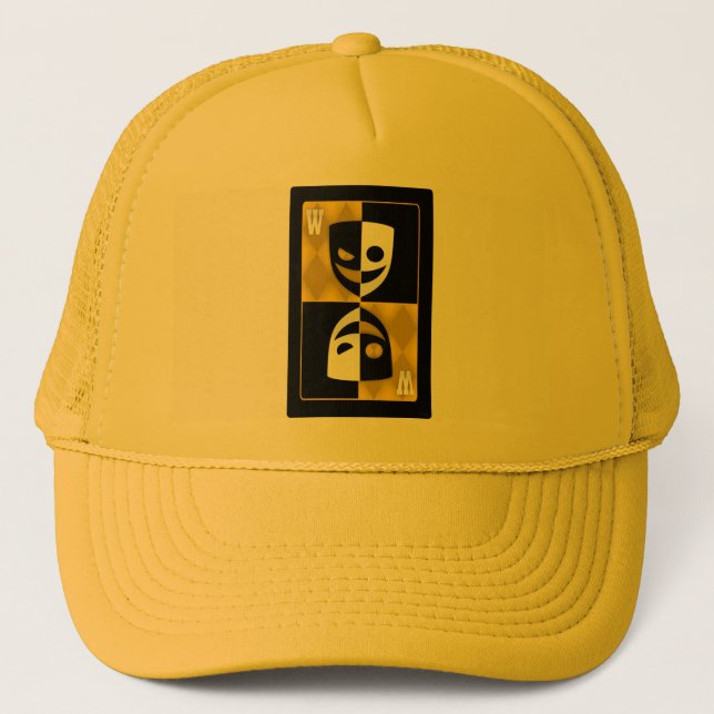 Gorra de camionero con diamantes de póquer comodín (Anverso)
