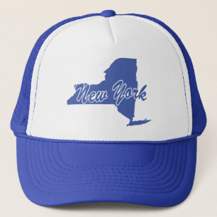 Gorra De Camionero Con Forma Del Estado De Nueva Y