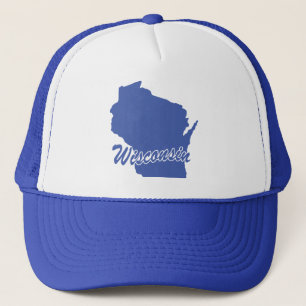 Gorra de camionero con forma del estado de Wiscons