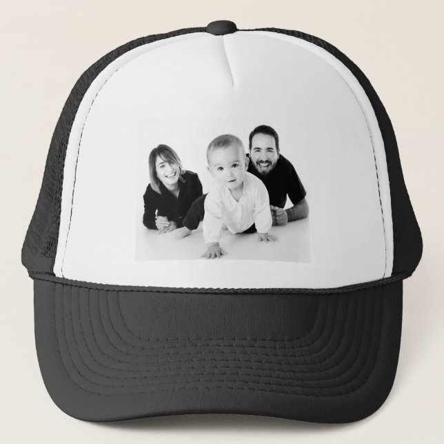 Gorra de camionero con foto familiar personalizada (Anverso)