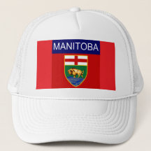 Gorra de camionero con la bandera de Manitoba