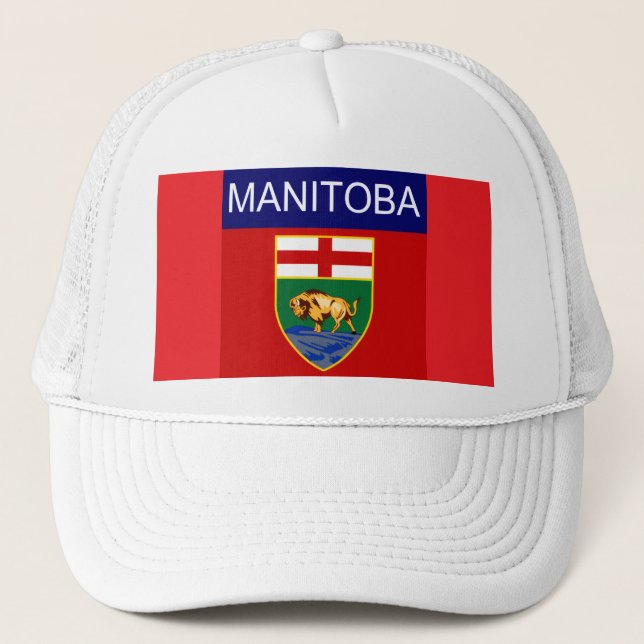 Gorra de camionero con la bandera de Manitoba (Anverso)