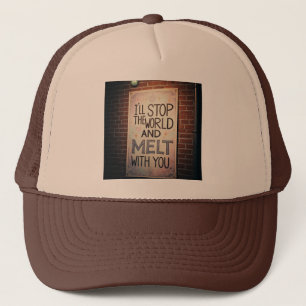 Gorra de camionero con la leyenda 'Pararé el mundo