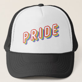 Gorra de camionero con letras de arcoíris LGBT