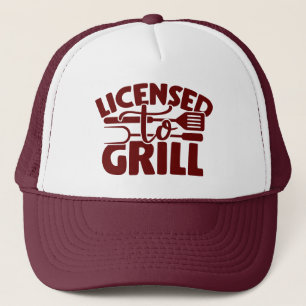 Gorra De Camionero Con Licencia Para Grill