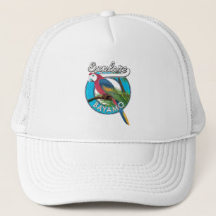 Gorra de camionero con logo retro de Explorar Hawá