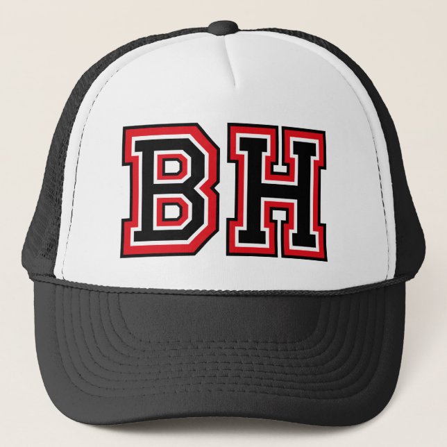 Gorra de camionero con monograma "BH" (Anverso)