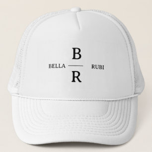 Gorra de camionero con monograma de boda minimalis