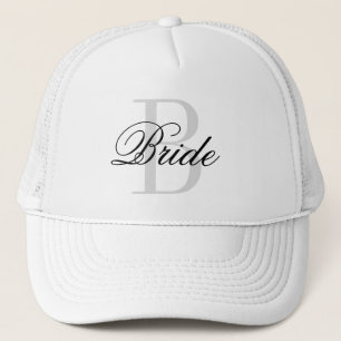 Gorra de camionero con monograma de NOVIA para fie