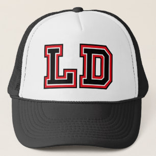 Gorra de camionero con monograma "LD"