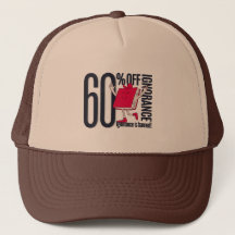 Gorra de camionero con personaje de libro rojo mar
