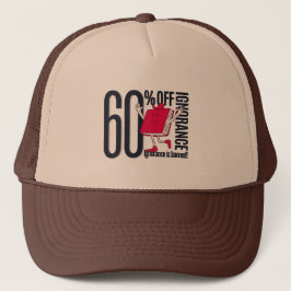 Gorra de camionero con personaje de libro rojo mar