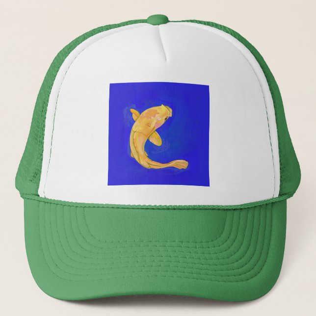 Gorra de camionero con pez naranja  (Anverso)