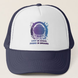 Gorra de camionero con silueta de astronauta color