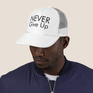 Gorra de camionero con texto motivador Nunca te ri