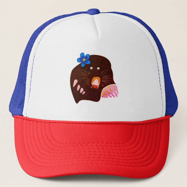 Gorra de camionero con topo marrón (Anverso)